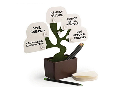 Desk Bonsai Storage Box & Note Plate Tree