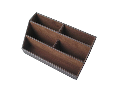 Leather Multi-function Desk Stationery Organizer 