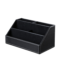 Leather Multi-function Desk Stationery Organizer 