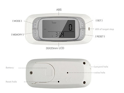 3D SENSOR MULTI-FUNCTION LCD DISPLAY PEDOMETER