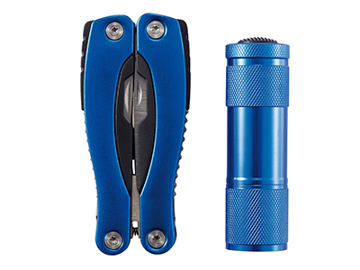 MULTI-PURPOSE TOOL WITH 14 FUNCTIONS AND LED FLASHLIGHT
