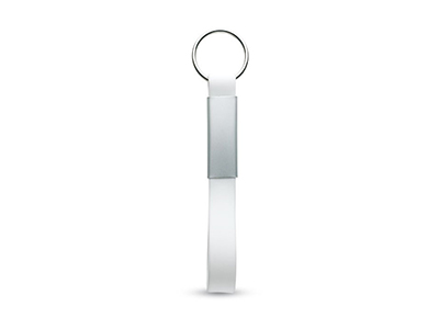 SILICONE METAL PLATE KEY RING