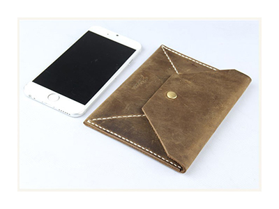 GENUINE LEATHER ENVELOPE PASSPORT WALLET