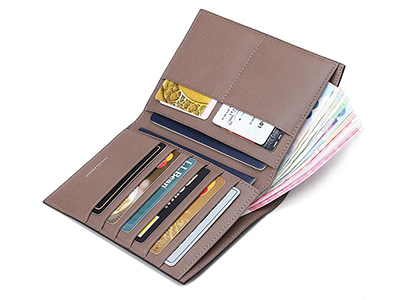 LEATHER PASSPORT PROTECT COVER & TRAVEL WALLET