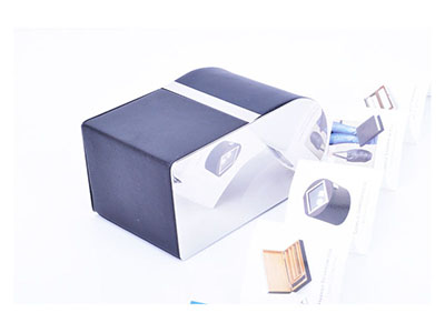 PORTABLE SHOE POLISH SET IN LEATHER BOX