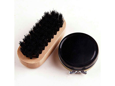 FIVE PIECES LEATHER SHOE POLISH SET