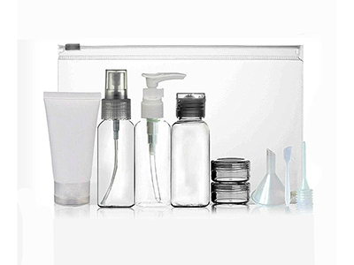 10 PIECE PORTABLE TRAVEL BOTTLE SET