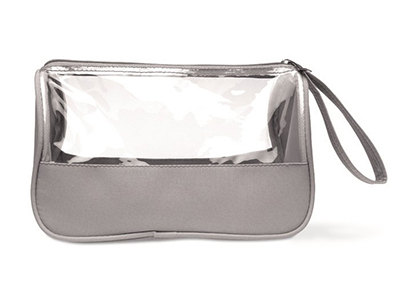 TOILETRY BAG IN MICROFIBER & PVC