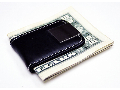 LEATHER MAGNETIC MONEY CLIP