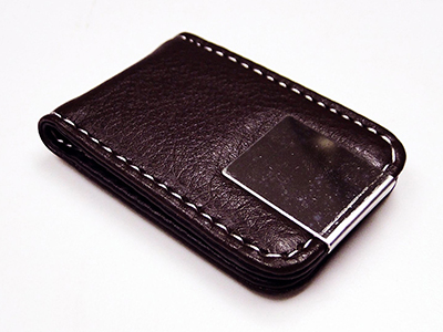 LEATHER MAGNETIC MONEY CLIP
