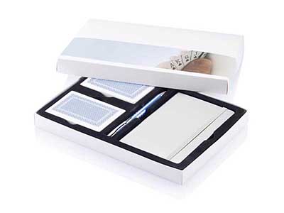 PLAYING CARD SET WITH PEN & NOTEBOOK
