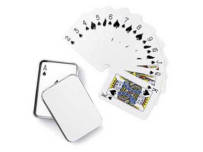 PLAYING CARDS IN TIN BOX