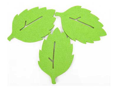 FELT LEAF COASTERS