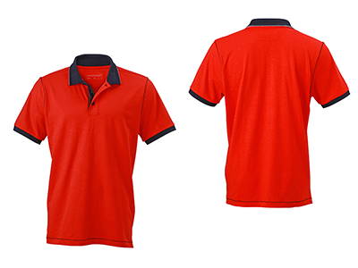 COTTON POLO SHIRT WITH CONTRASTING LINES