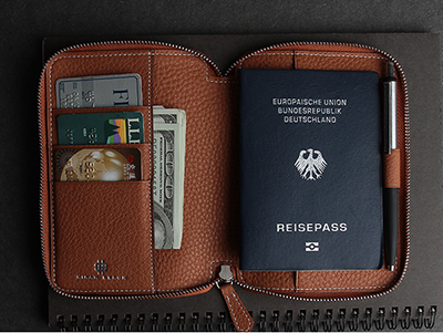 LUXURY LEATHER TRAVEL WALLET