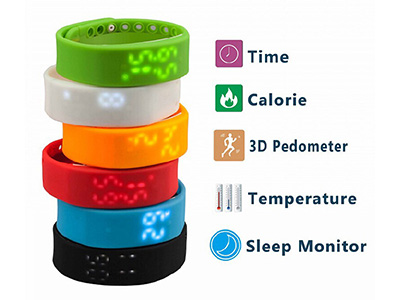 LED PEDOMETER BRACELET