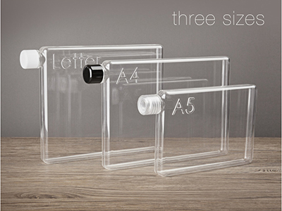 A4, A5 AND LETTER SIZED REUSABLE WATER BOTTLES