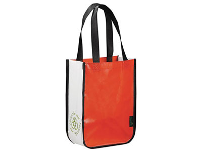 SMALL LAMINATED NON-WOVEN SHOPPER TOTE