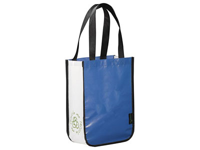 SMALL LAMINATED NON-WOVEN SHOPPER TOTE