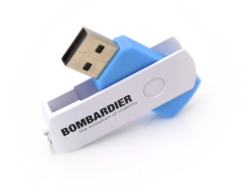 PLASTIC SWIVEL USB FLASH DRIVE