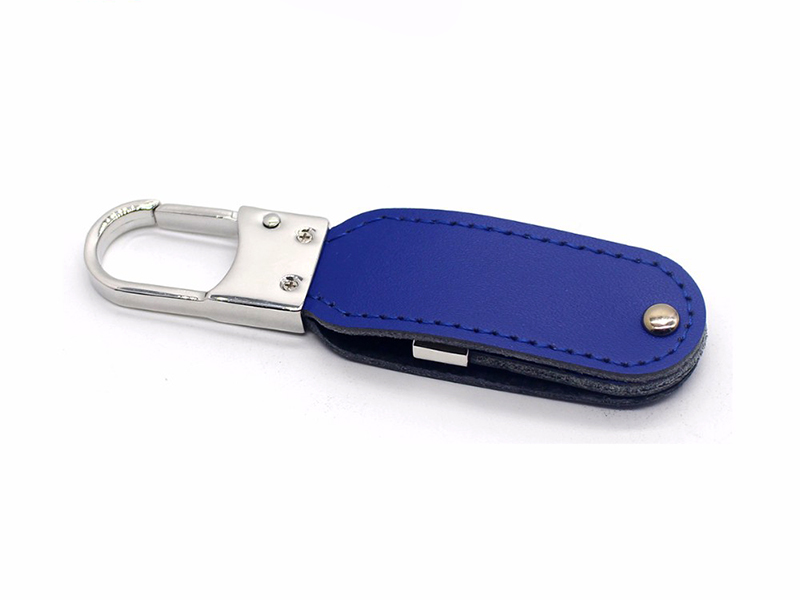 LEATHER SWIVEL USB FLASH DRIVE