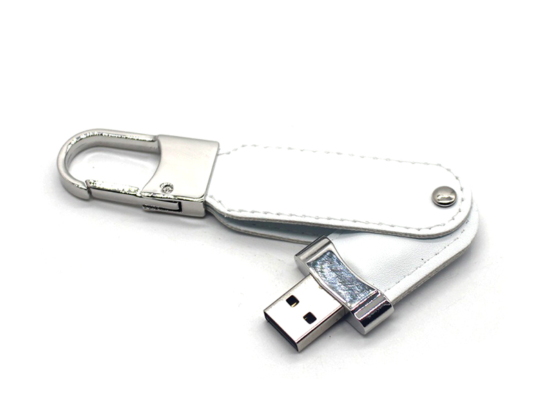 LEATHER SWIVEL USB FLASH DRIVE