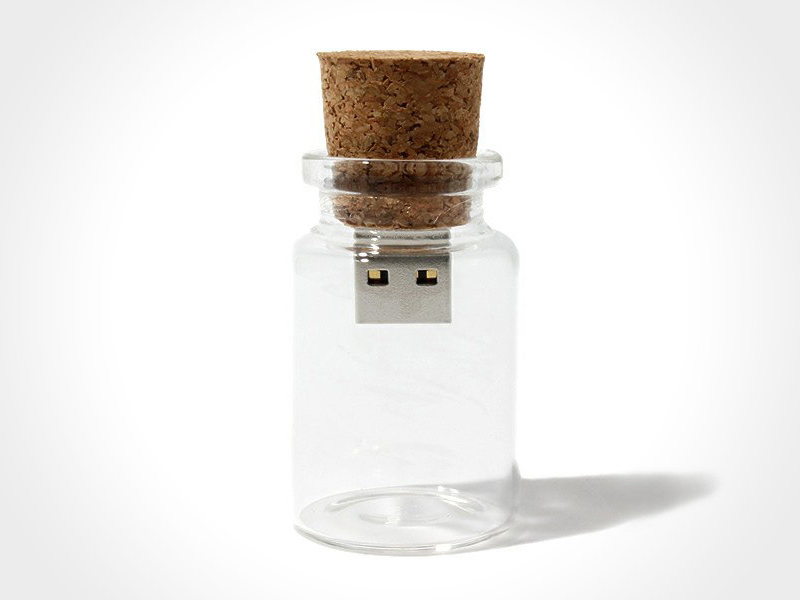 JAR WITH CORK USB FLASH DRIVE