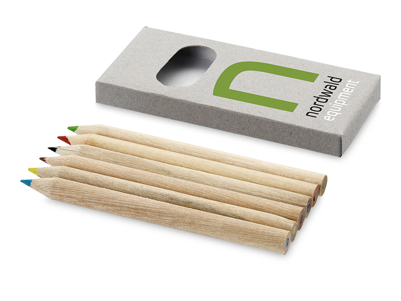 6 Colored Pencils In Box