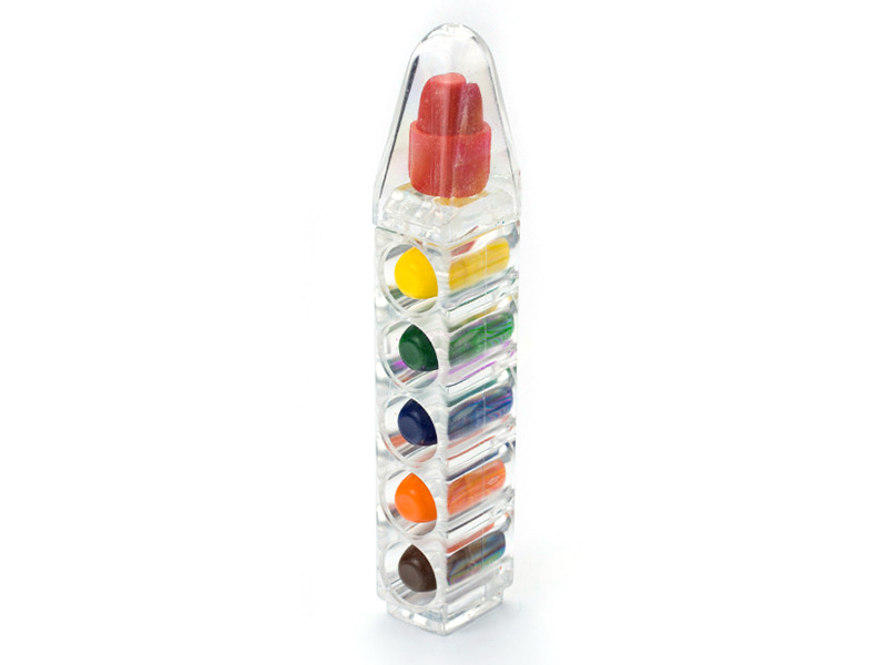 6 COLOR BULLET SHAPE WAX CRAYON