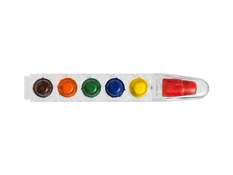 6 COLOR BULLET SHAPE WAX CRAYON