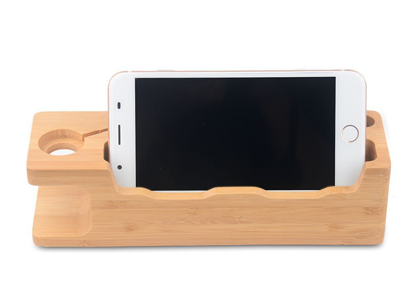 Wooden Charging Dock Station & Phone Stand