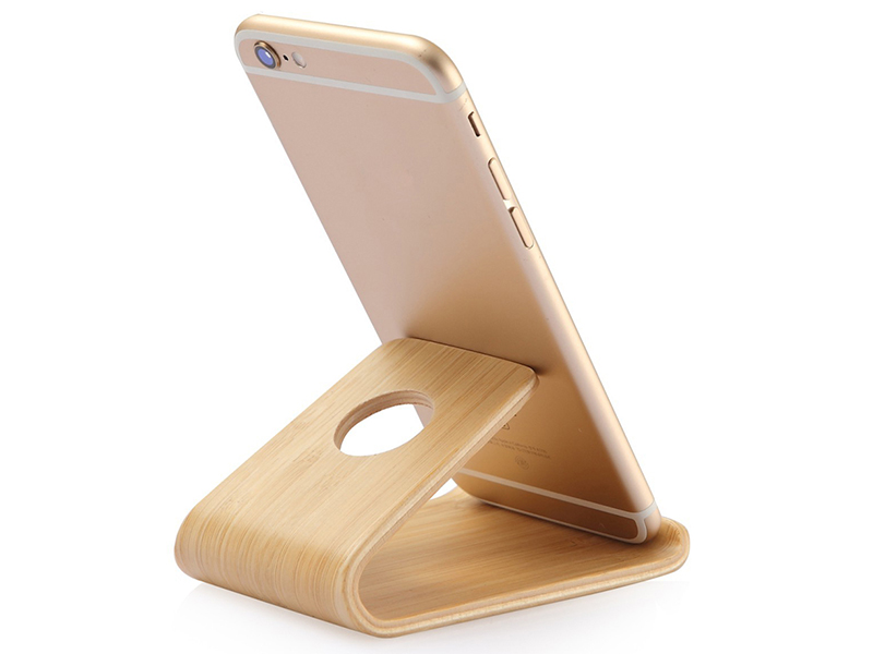LIGHTWEIGHT SLIM WOODEN MOBILE PHONE STAND