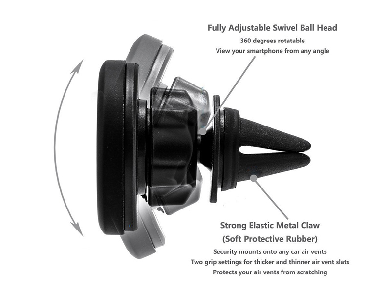 360 DEGREE MAGNETIC AIR VENT MOUNT