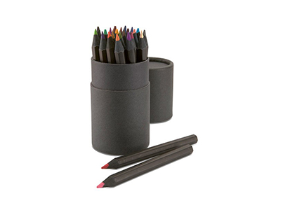 24 Pencils In Paper Tube Box