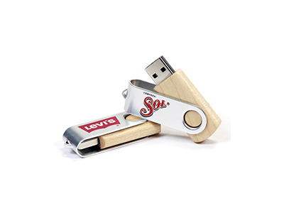 WOODEN TWISTER USB FLASH DRIVE