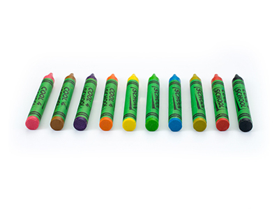 10 Wax Crayons in a Box 