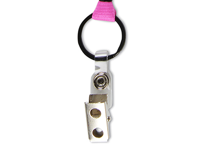 Snap with Metal Bulldog Clip Lanyard 