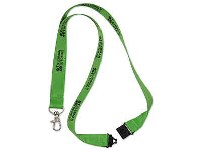 Polyester Lanyard With Metal Hook & Plastic Buckle
