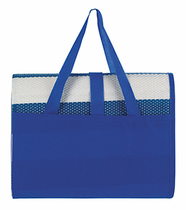 TWO TONE STRIPE BEACH MAT WITH INFLATION PILLOW 