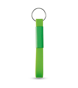 SILICONE METAL PLATE KEY RING