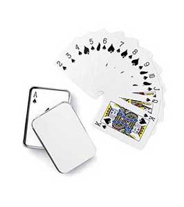 PLAYING CARDS IN TIN BOX