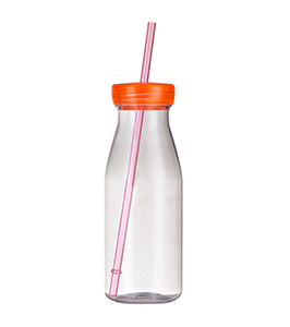 Plastic Water Bottle With Straw 