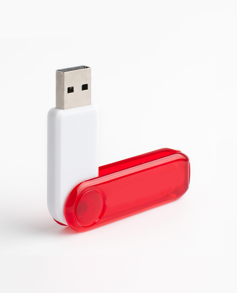 PLASTIC SWIVEL USB FLASH DRIVE
