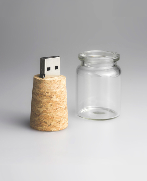 JAR WITH CORK USB FLASH DRIVE