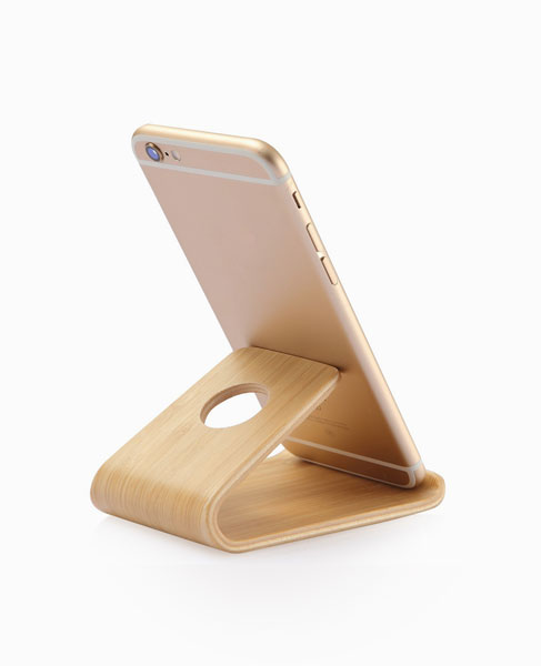 LIGHTWEIGHT SLIM WOODEN MOBILE PHONE STAND